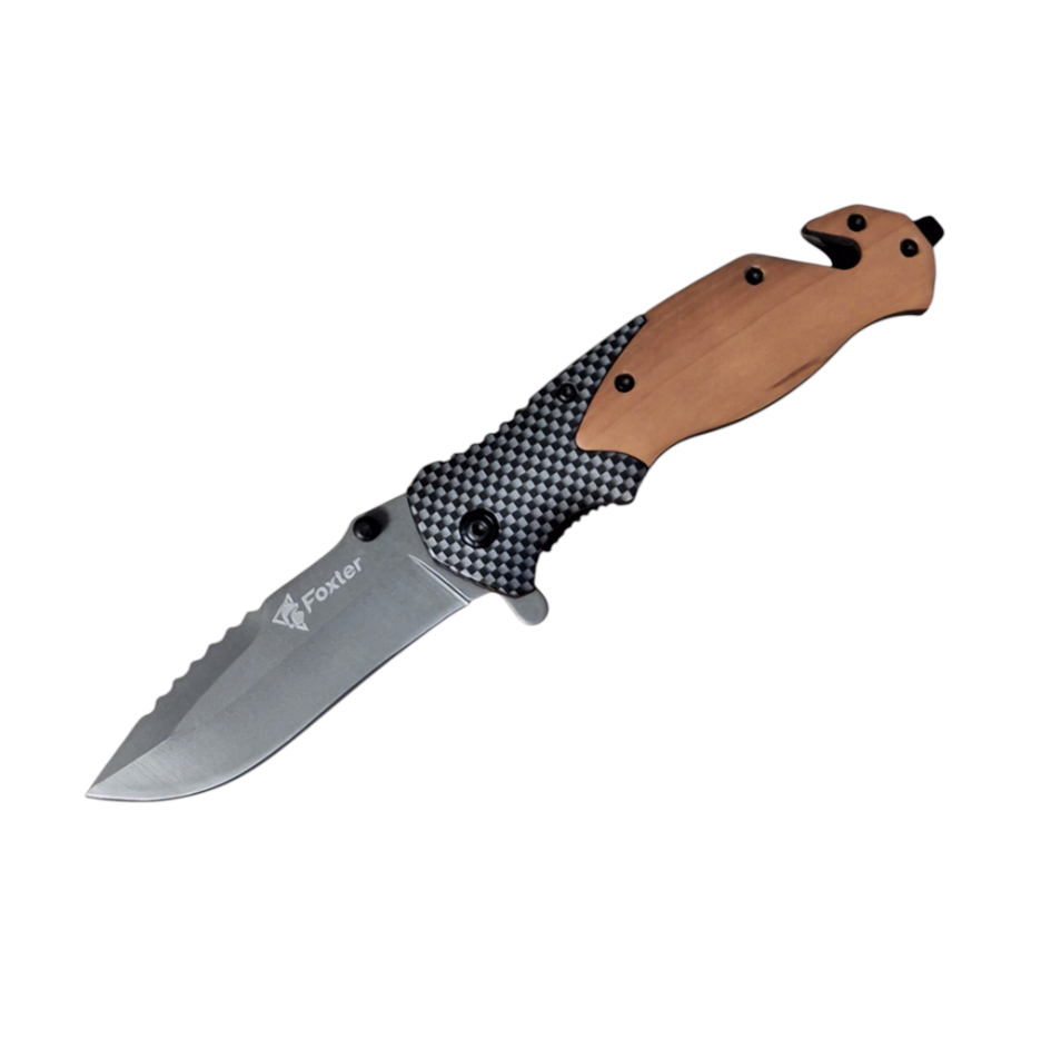 🔧 FOXTER® Sulankstomas Gelbėjimo ir Medžioklės Peilis – 21 cm