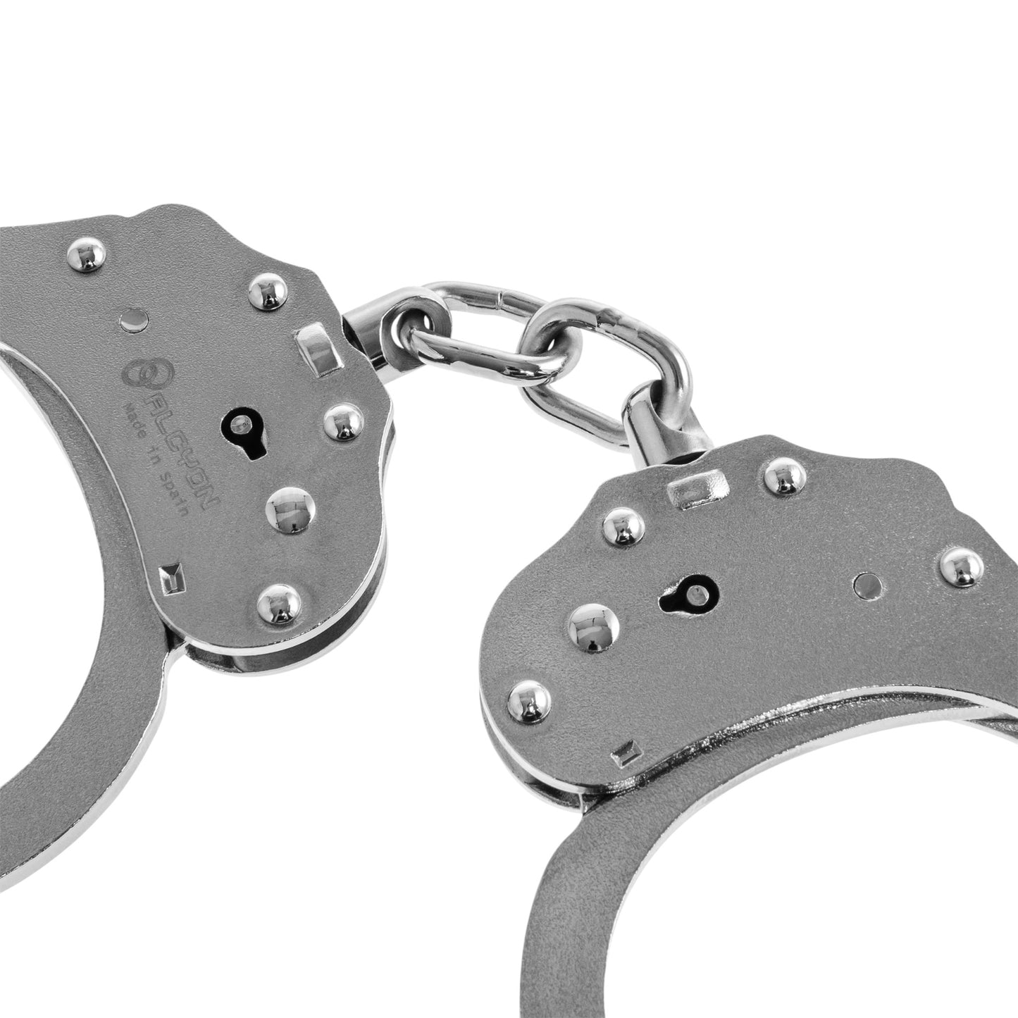 Alcyon Chain plieniniai dvipusiai antrankiai su dviguba spyna – sidabriniai