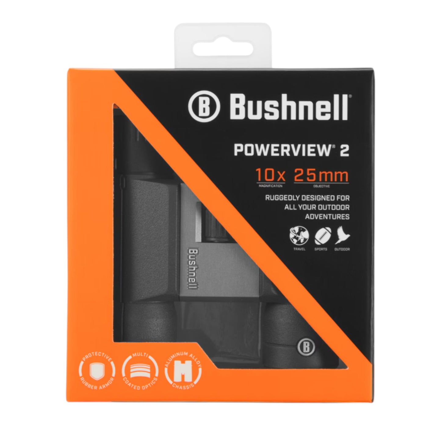 Bushnell Powerview 2 10x25 – lengvi ir patvarūs žiūronai laisvalaikiui ir sportui