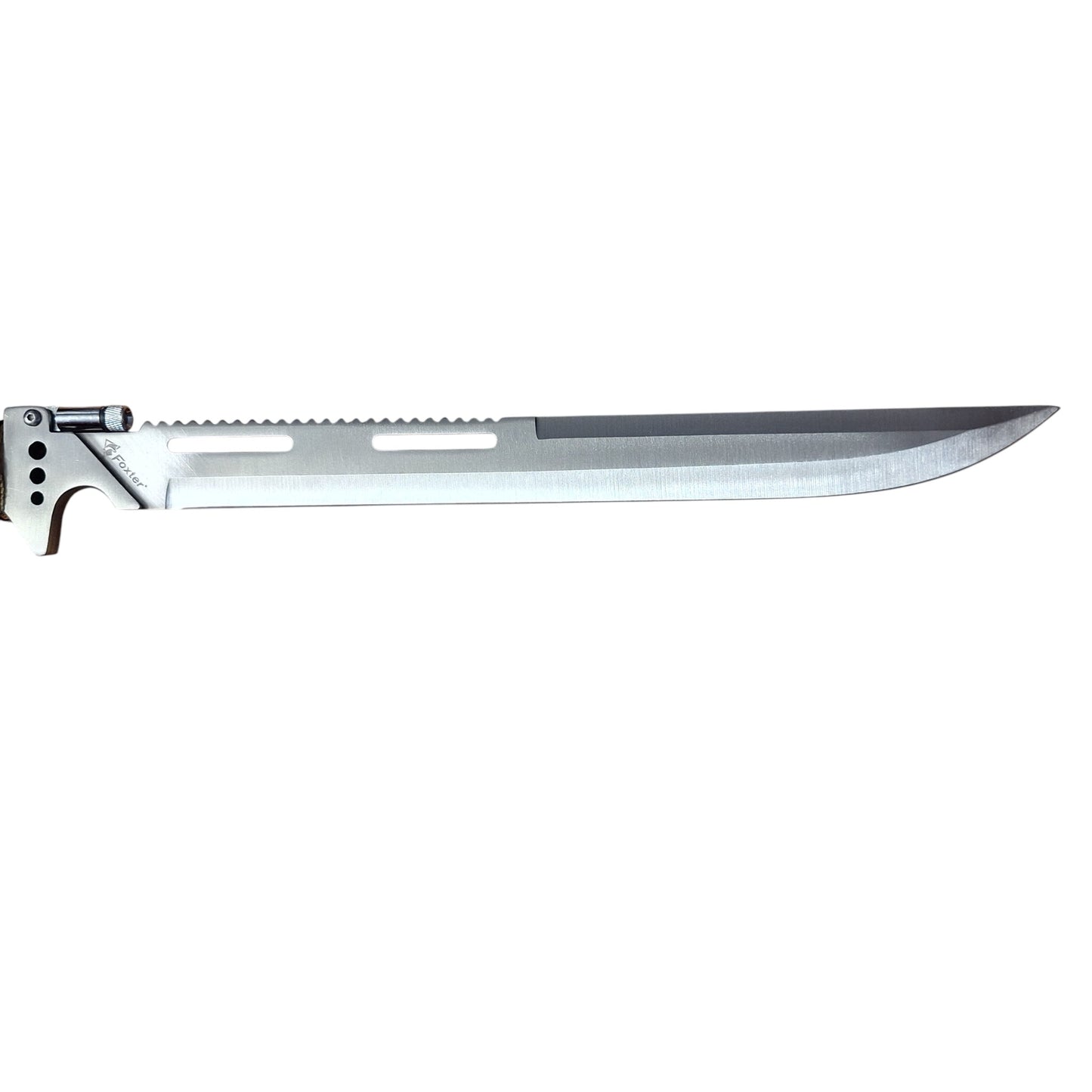 FOXTER® taktinis peilis, mačetė, ilgas durtuvas, išgyvenimo žibintuvėlis, dėklas, 48 cm