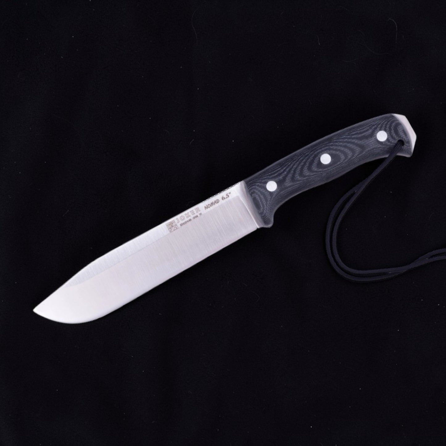 Joker Nomad 6.5 žygio ir stovyklavimo peilis su juoda Micarta rankena (CM137)