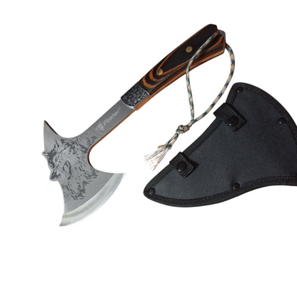 FOXTER®  „Vilko Kirvis“, tomahaukas, žygeivio kirvis, dėklas, 32 cm