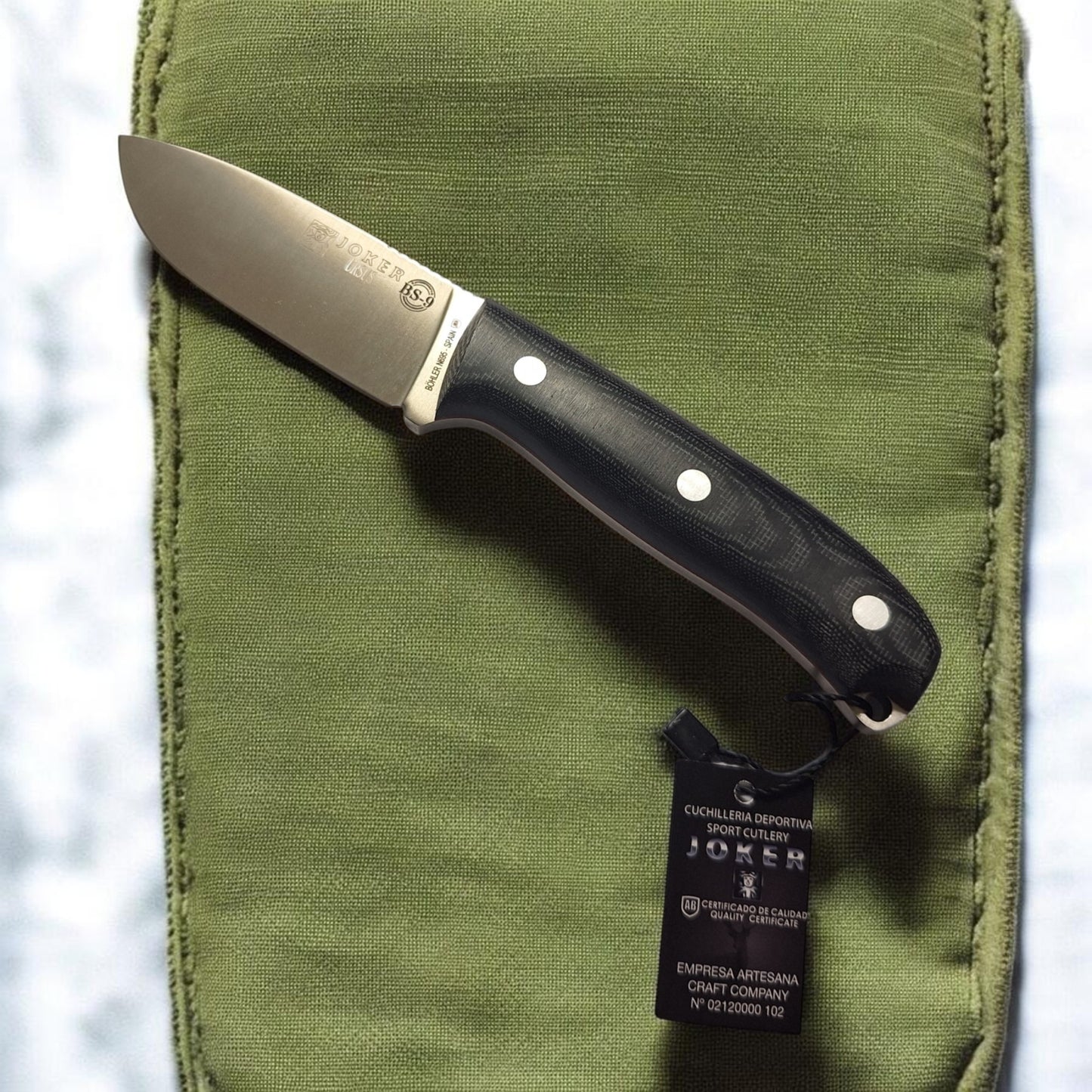 Joker BS9 Ursus išgyvenimo ir išgyvenimo peilis su Micarta rankena, (CM116)