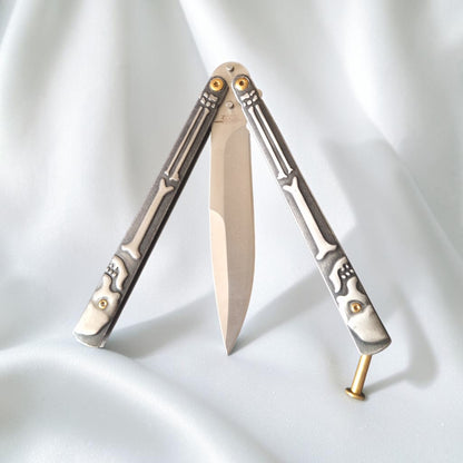 JKR0687 drugelio tipo peilis (balisong), 11 cm