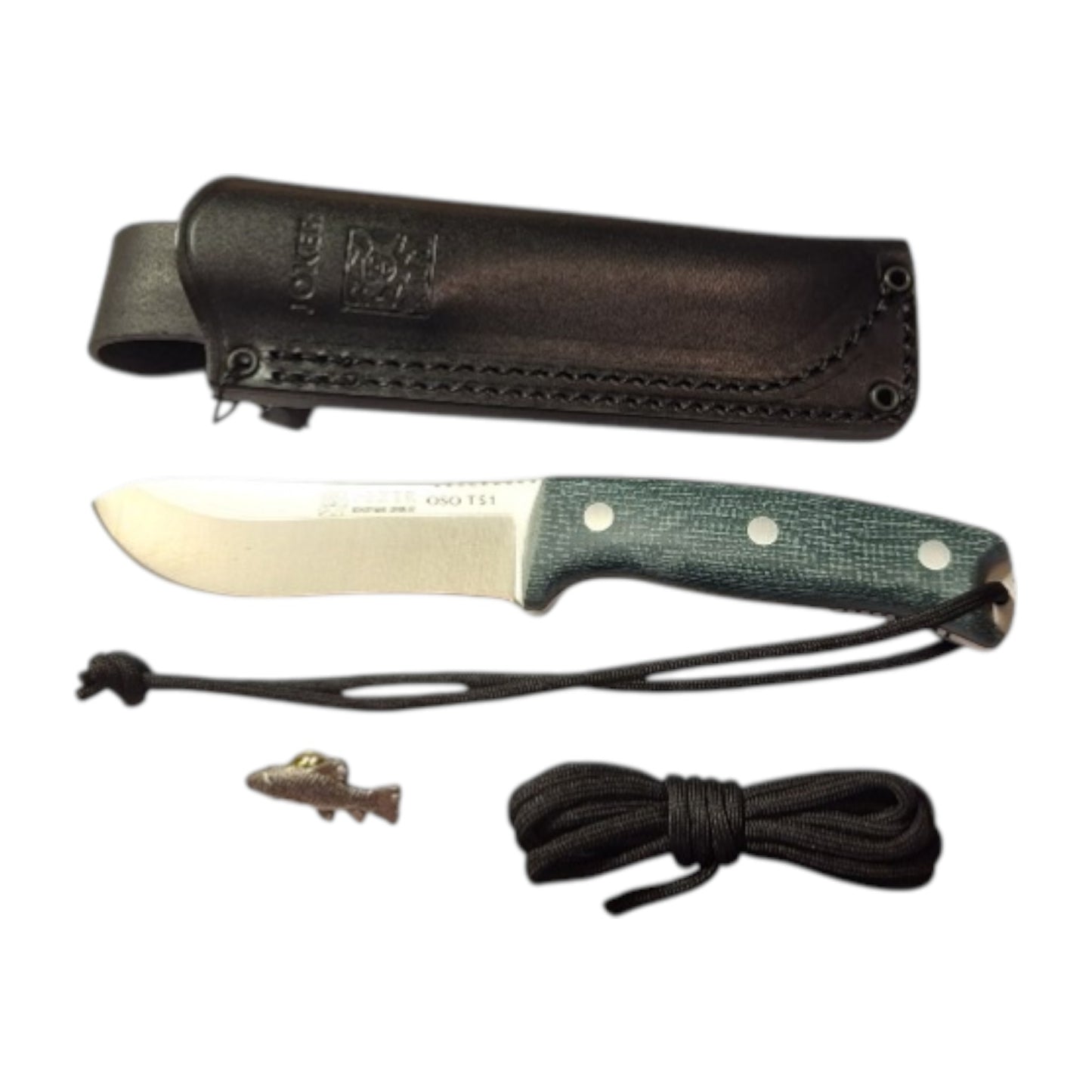 Joker OSO TS1 (Bear TS1) CM140 išgyvenimo ir medžioklės peilis su juoda Micarta rankena, 11 cm