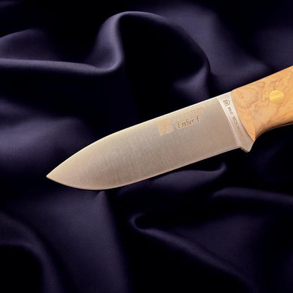 Joker Ember F CO123 bushcraft ir išgyvenimo peilis su alyvmedžio rankena, 10,5 cm