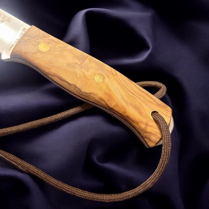 Joker Ember F CO123 bushcraft ir išgyvenimo peilis su alyvmedžio rankena, 10,5 cm