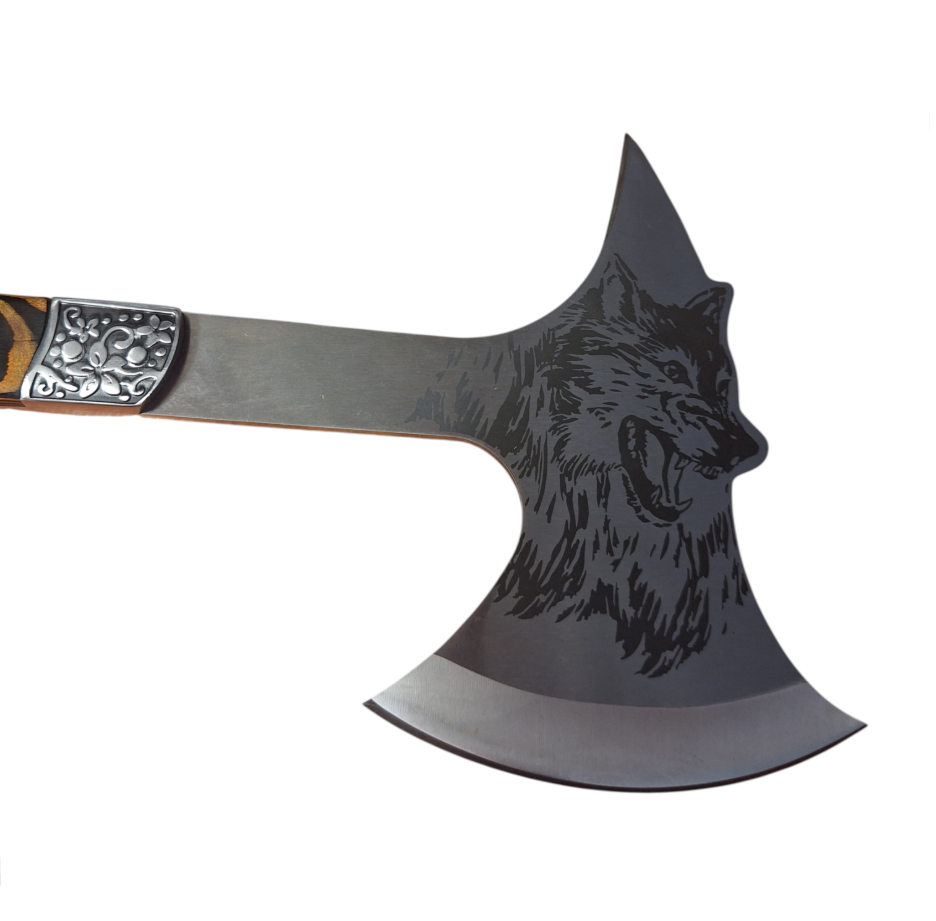 FOXTER®  „Vilko Kirvis“, tomahaukas, žygeivio kirvis, dėklas, 32 cm