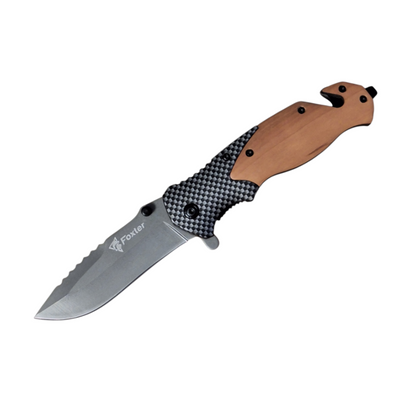 🔧 FOXTER® Sulankstomas Gelbėjimo ir Medžioklės Peilis – 21 cm