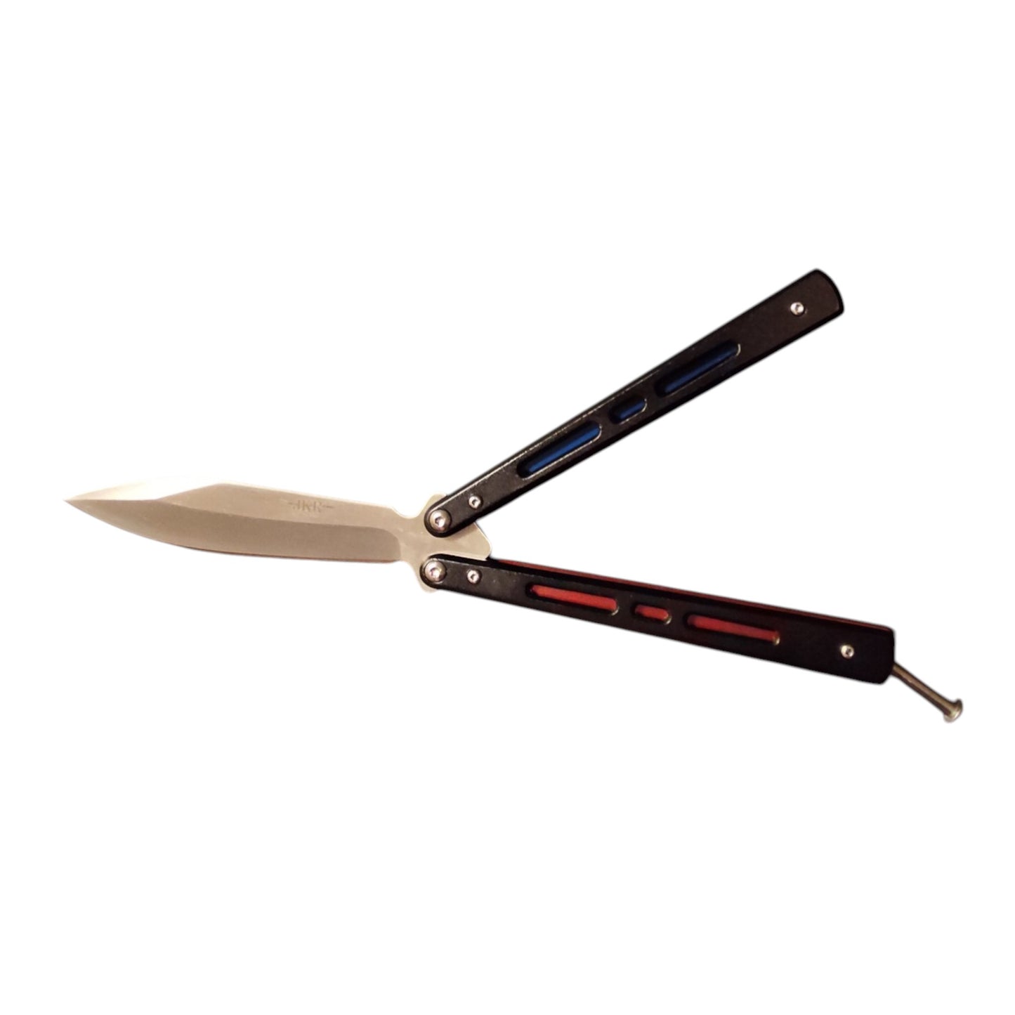 JKR 0767 drugelio tipo (Balisong) peilis, 10 cm, lengvas EDC