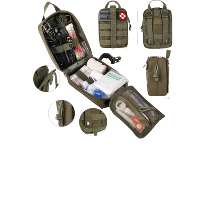 Didžiausia Taktinė Išgyvenimo Kuprinė 216-in-1 Žalia