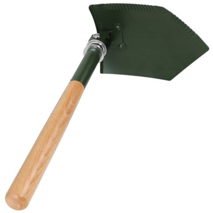 MFH sulankstomas turistinis kastuvas su medine rankena