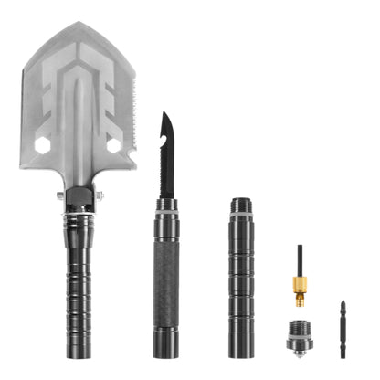 Badger daugiafunkcis sulankstomas karinis išgyvenimo kastuvas