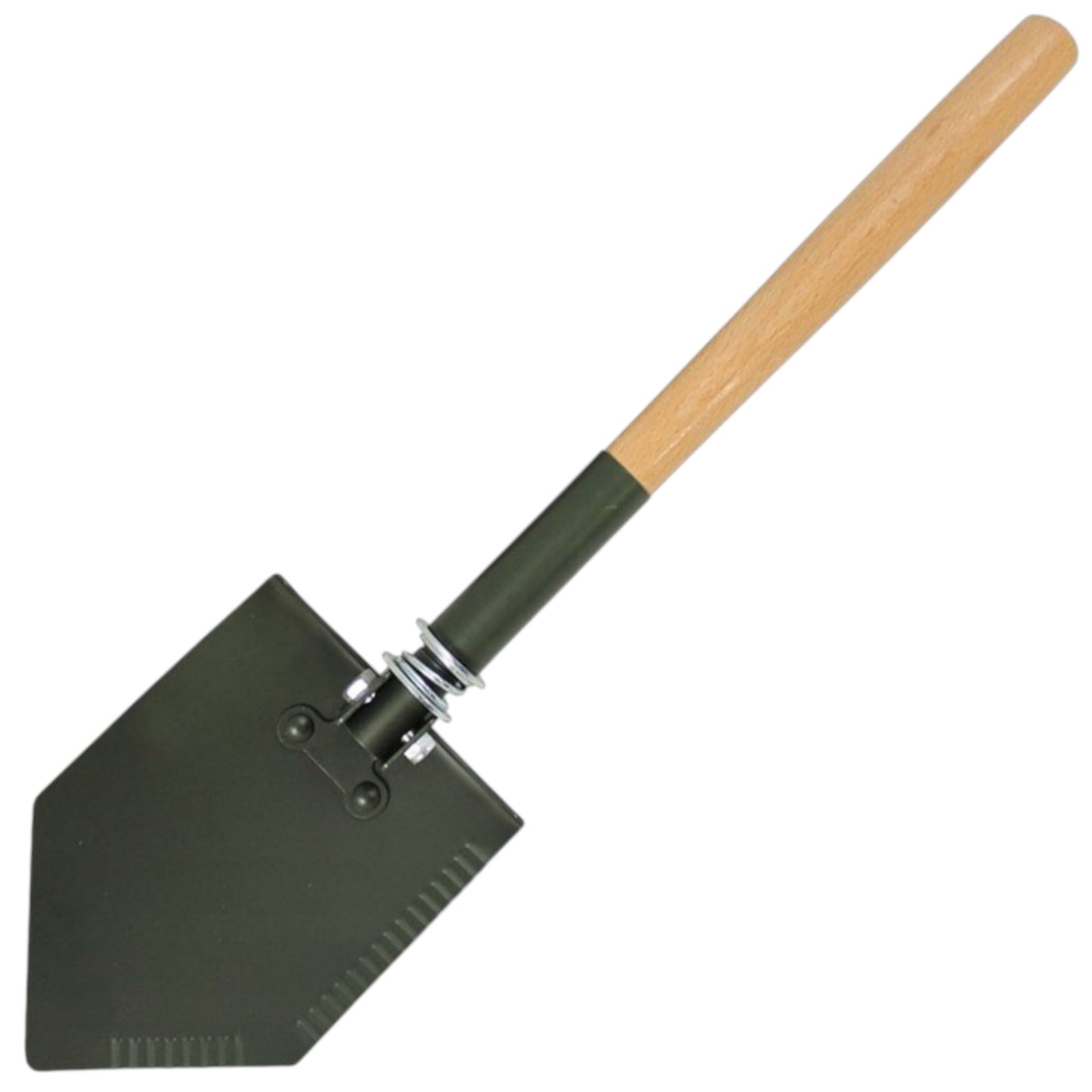 MFH sulankstomas turistinis kastuvas su medine rankena