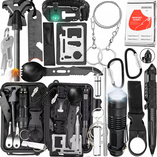 IŠGYVENIMO RINKINYS – 18 Komponentų, 40+ Funkcijų Pilna Komplektacija