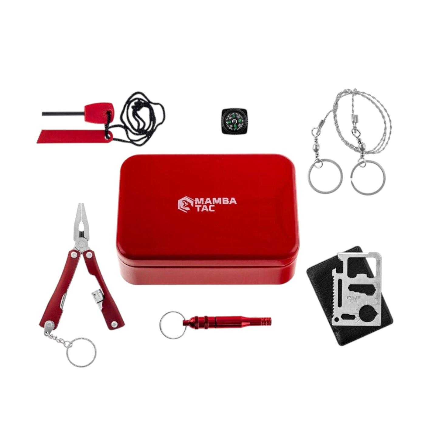 Mamba Tac „SOS“ Išgyvenimo Rinkinys – Raudona Avarinė Dėžė