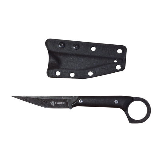FOXTER® Taktinis medžioklės peilis, išgyvenimo peilis, metamasis peilis, makštis, 19 cm